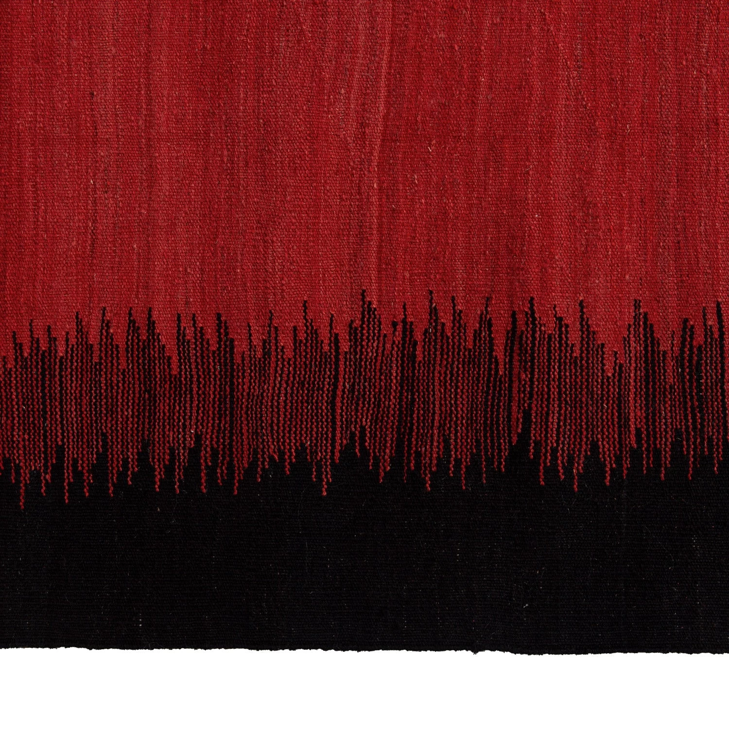 Red And Black Antique Flatweave Maza Rug - 5'9" X 7'8" 7 Red And Black Antique Flatweave Maza Rug - 5'9" X 7'8" - Image 5