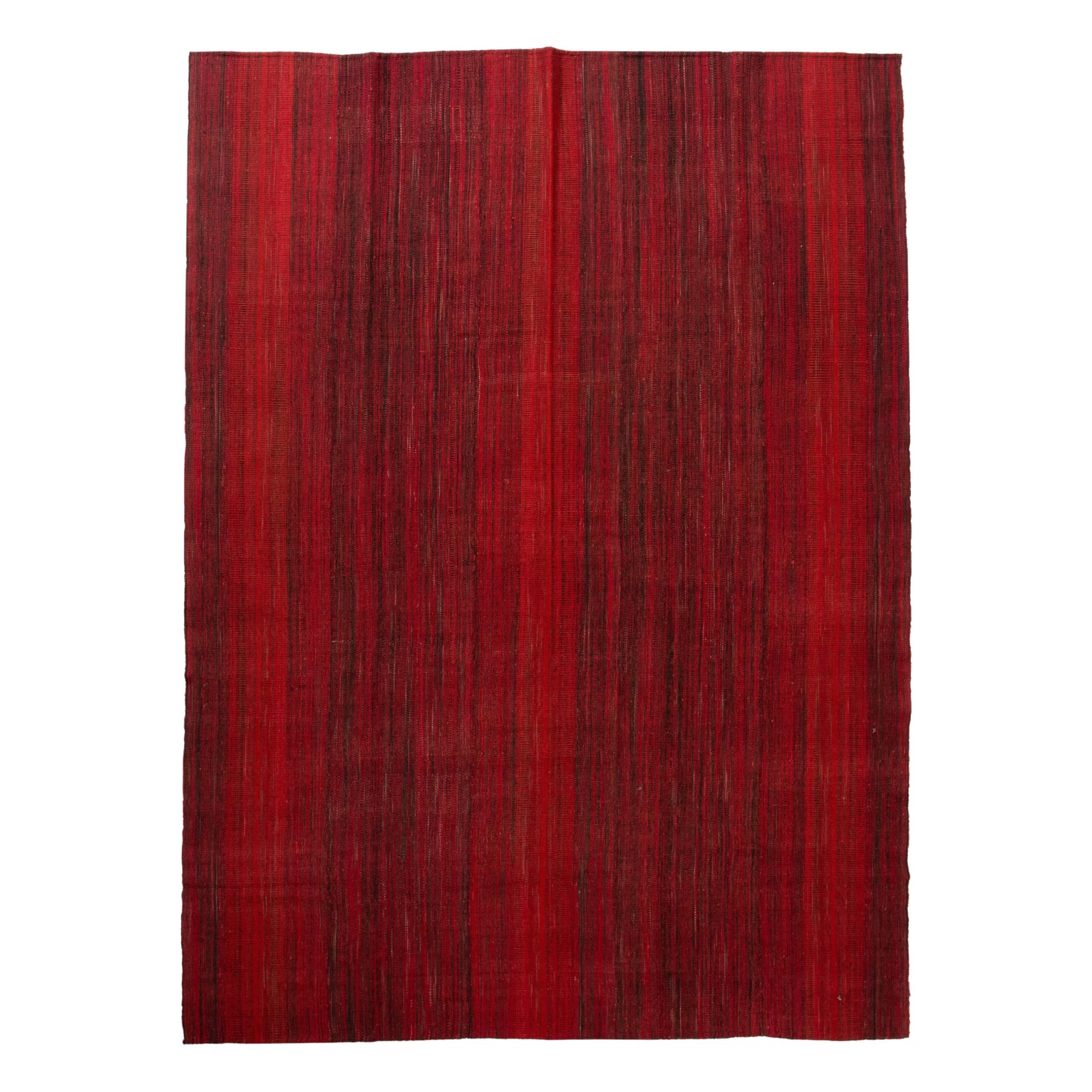 Red Vintage Flatweave Wool Persian Rug - 8'3" X 11'7" 3 Red Vintage Flatweave Wool Persian Rug - 8'3" X 11'7"