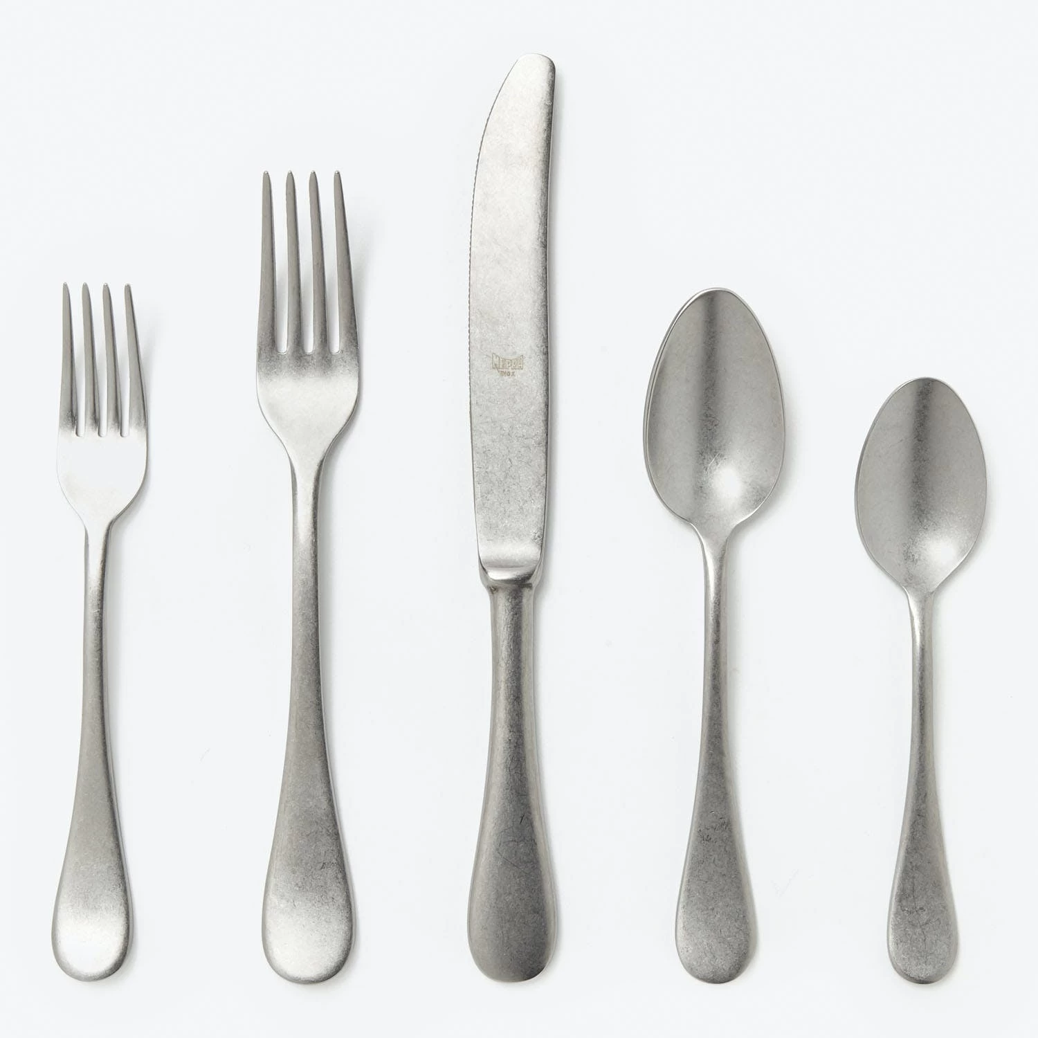 Classic Vintage Flatware, Pewter Finish 5 Classic Vintage Flatware, Pewter Finish - Image 3