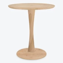 Natural Oak Torsion Round Dining Table
