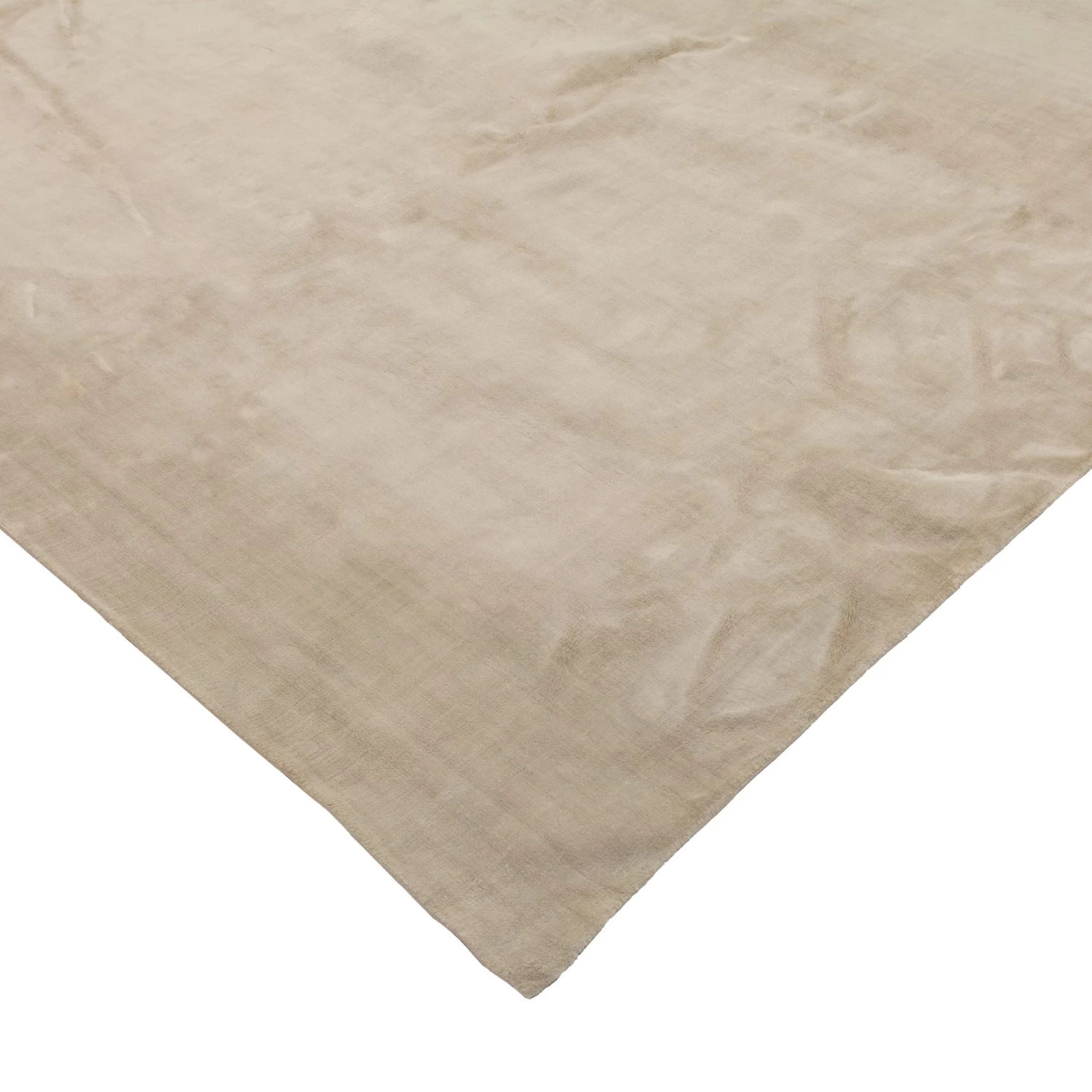 Beige Solid Tibetan NuSilk Rug - 12' X 15' 5 Beige Solid Tibetan NuSilk Rug - 12' X 15' - Image 3