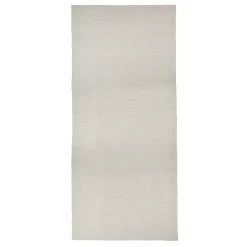 Beige Textured Wool Blend Rug - 14' X 35'