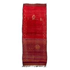 Red Vintage Wool Runner - 5'9" X 14'9"