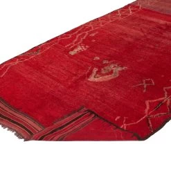 Red Vintage Wool Runner - 5'9" X 14'9" 10 Red Vintage Wool Runner - 5'9" X 14'9" -Home Comprehensive Shop 1579913 4