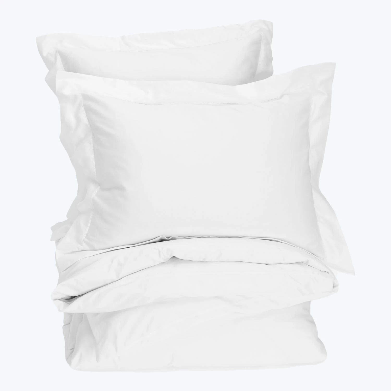 Nuvola Sateen Duvet & Shams, White 3 Nuvola Sateen Duvet & Shams, White