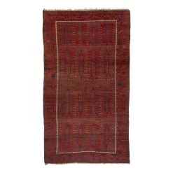Red Vintage Baluch Wool Rug - 8'4" X 15'9"