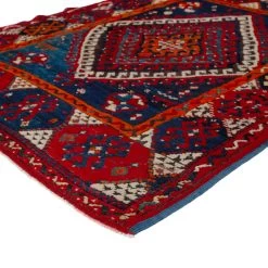 Red Vintage Traditional Wool Rug - 4' X 5'2" 9 Red Vintage Traditional Wool Rug - 4' X 5'2" -Home Comprehensive Shop 1581313 3
