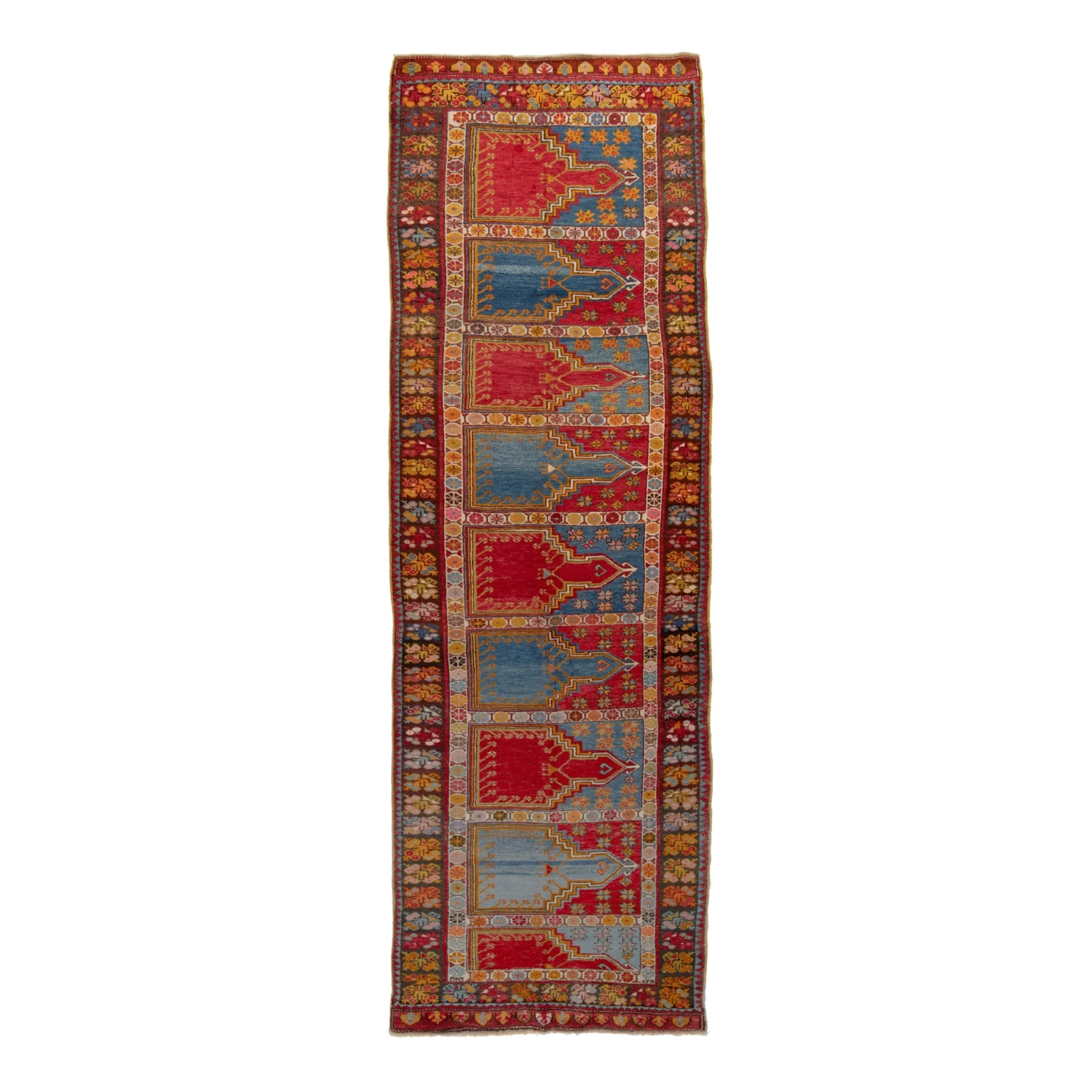 Multi Traditional Wool Runner - 4'2" X 13' 3 Multi Traditional Wool Runner - 4'2" X 13'