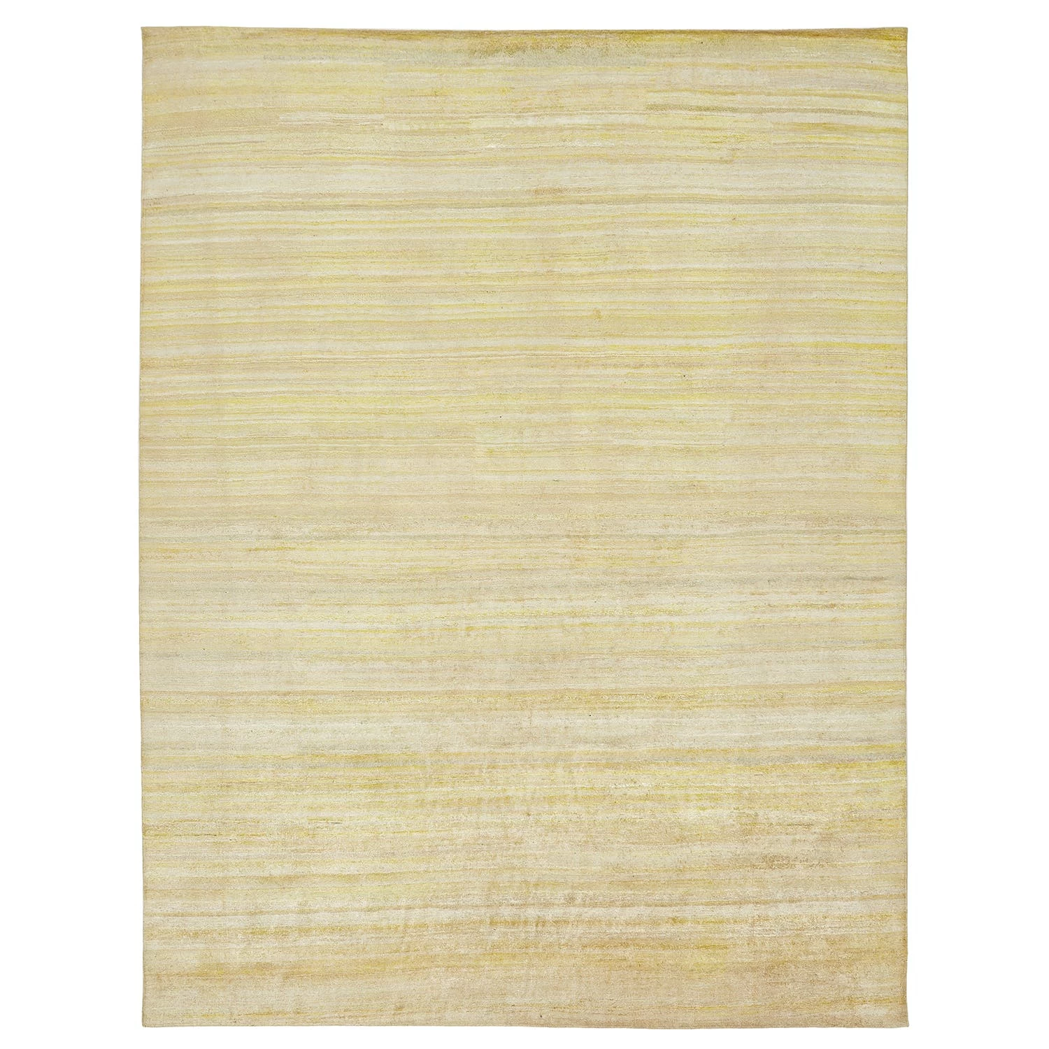 Beige Textured Wool Silk Blend Rug - 8' X 11' 3 Beige Textured Wool Silk Blend Rug - 8' X 11'