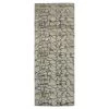 Grey Modern Wool Silk Blend Runner - 3' X 7'8" 1 Grey Modern Wool Silk Blend Runner - 3' X 7'8" -Home Comprehensive Shop 1586820 b