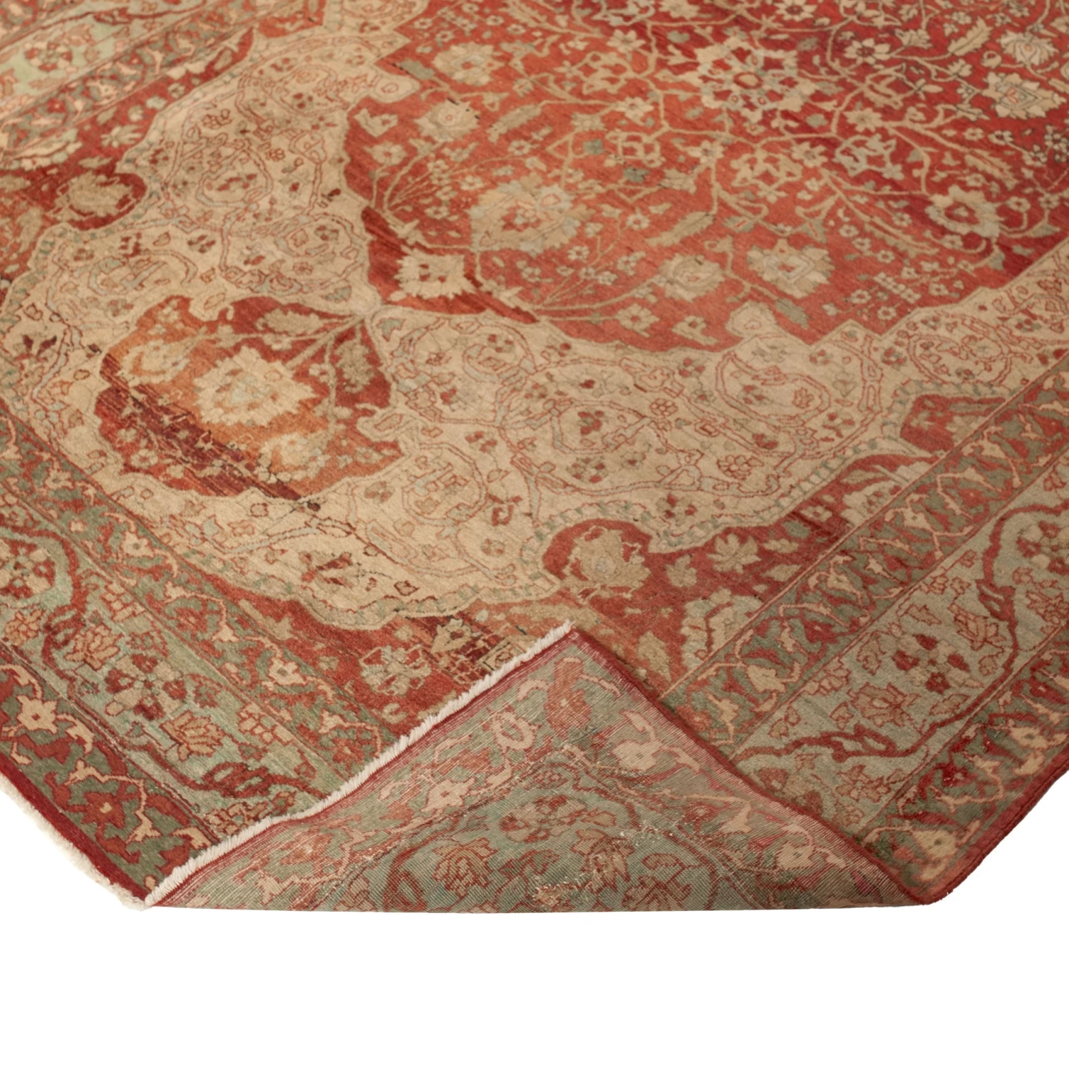 Red Traditional Wool Persian Rug - 4'4" X 6'6" 6 Red Traditional Wool Persian Rug - 4'4" X 6'6" - Image 4