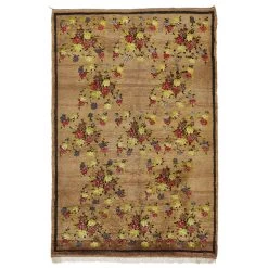 Brown Vintage Bessarabian Wool Rug - 6'11" X 10'2"