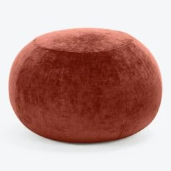 Geo Crushed Velvet Ottoman, Small