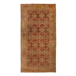 Orange Vintage Traditional Wool Rug - 6'04" X 12'1"