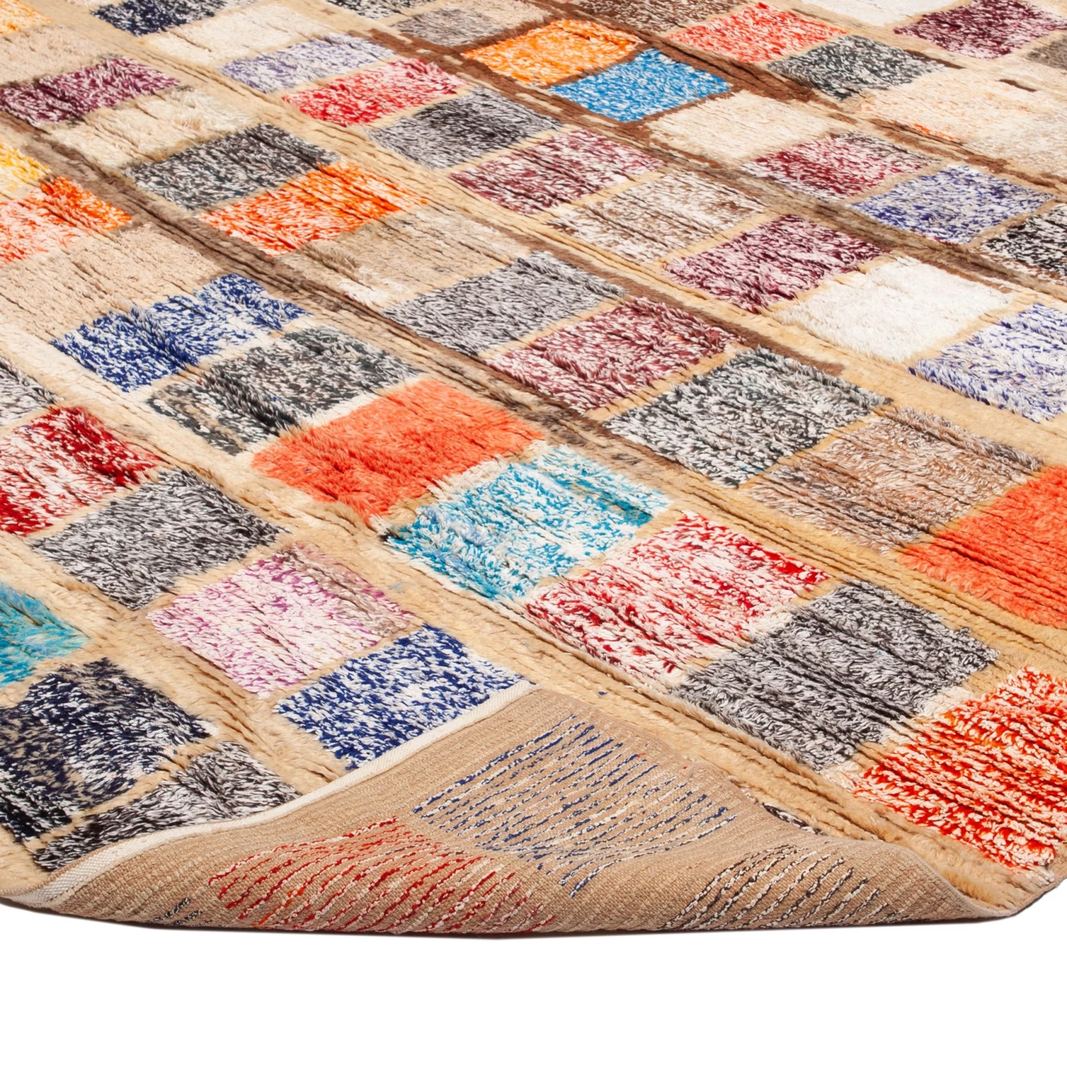 Multicolored Vintage Kilim Wool Rug - 9'11" X 22'8" 6 Multicolored Vintage Kilim Wool Rug - 9'11" X 22'8" - Image 4