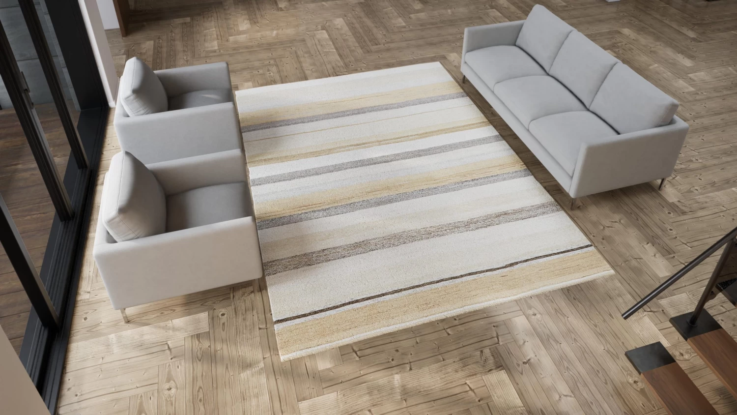 Beige Flatweave Hemp Rug - 8'8" X 11'2" 5 Beige Flatweave Hemp Rug - 8'8" X 11'2" - Image 3