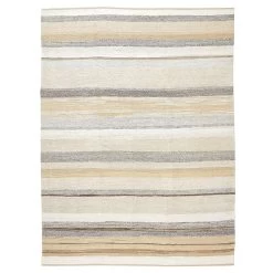 Beige Flatweave Hemp Rug - 8'1" X 10'1"
