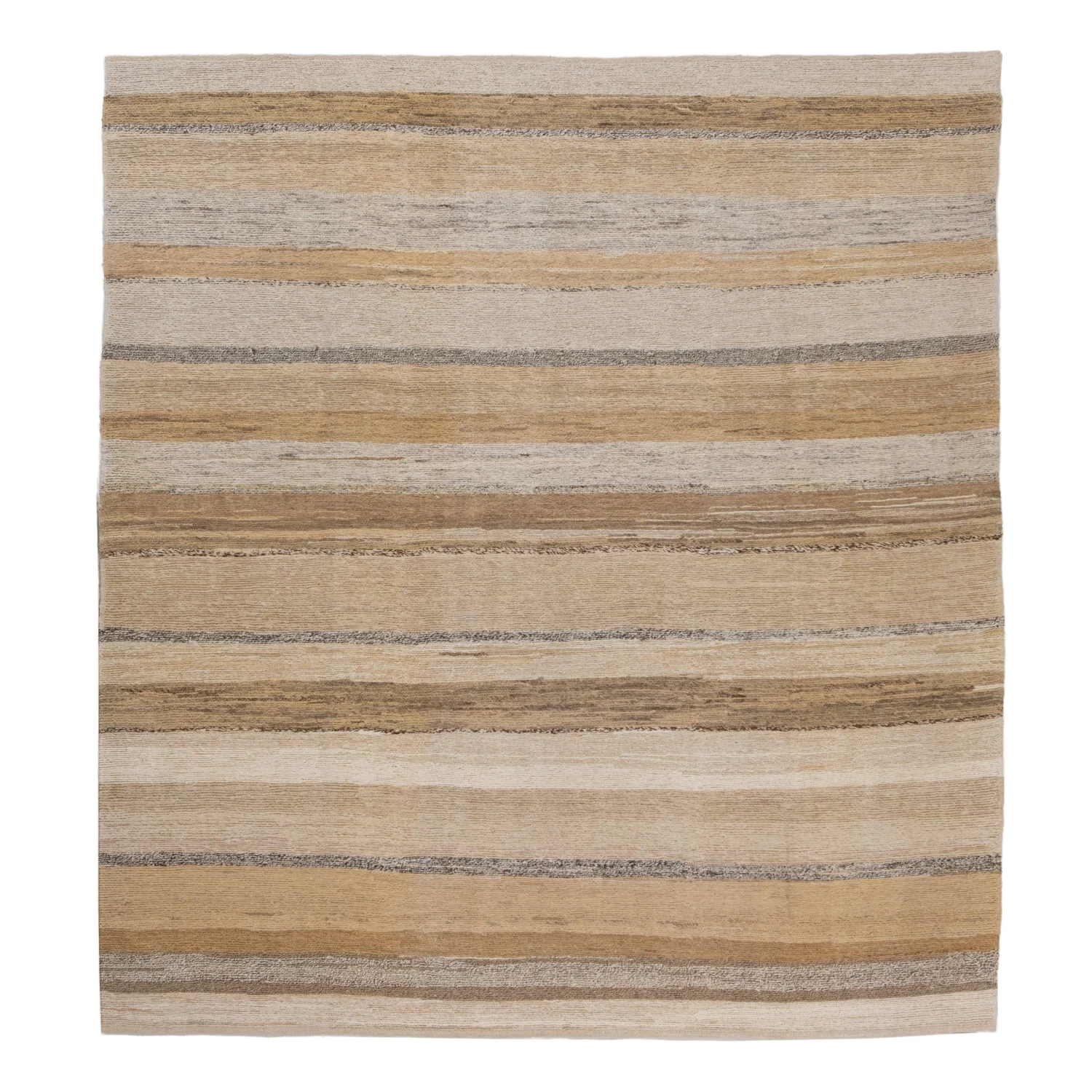 Beige Flatweave Wool Rug - 7'1" X 7'6" 3 Beige Flatweave Wool Rug - 7'1" X 7'6"