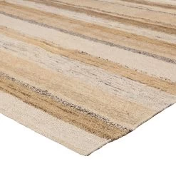 Beige Flatweave Wool Rug - 7'1" X 7'6" 8 Beige Flatweave Wool Rug - 7'1" X 7'6" -Home Comprehensive Shop 1595665 3