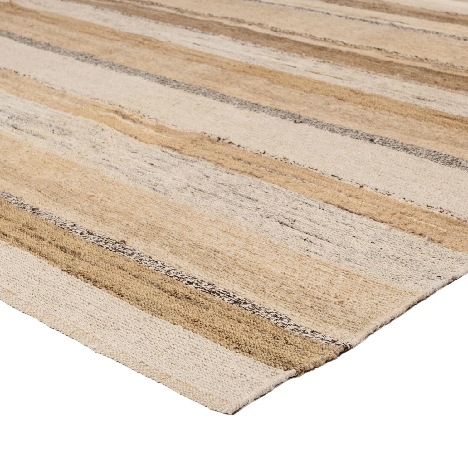 Beige Flatweave Wool Rug - 7'1" X 7'6" 5 Beige Flatweave Wool Rug - 7'1" X 7'6" - Image 3