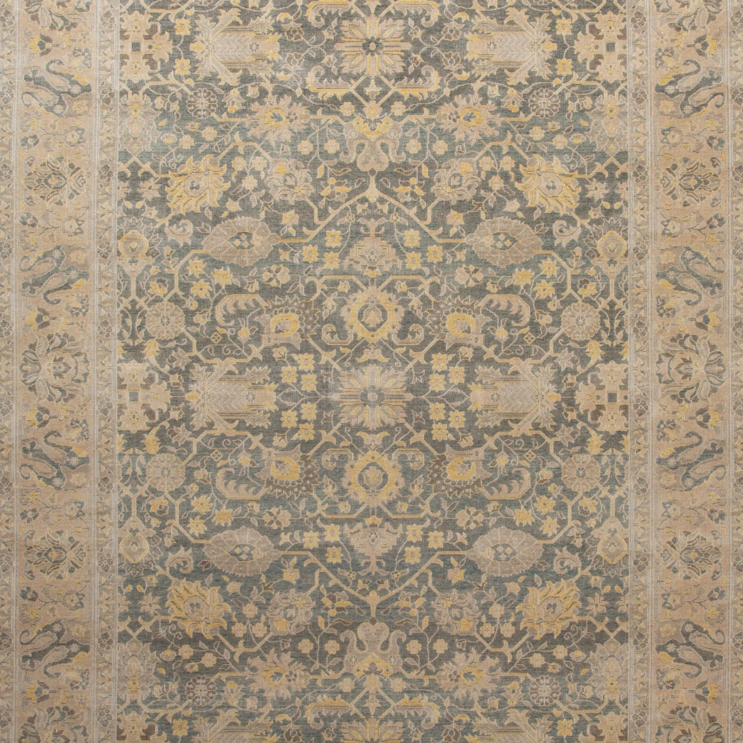 Neutral Traditional Wool Rug - 9'7" X 12'8" 4 Neutral Traditional Wool Rug - 9'7" X 12'8" - Image 2