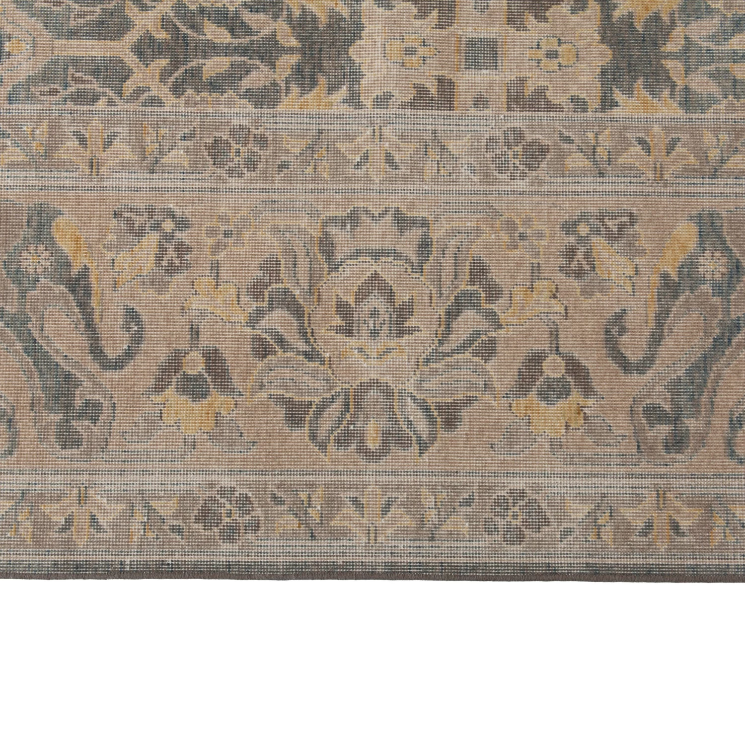 Neutral Traditional Wool Rug - 9'7" X 12'8" 8 Neutral Traditional Wool Rug - 9'7" X 12'8" - Image 6