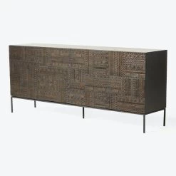 Teak Tabwa 4-Door Sideboard 10 Teak Tabwa 4-Door Sideboard -Home Comprehensive Shop 1596587 d