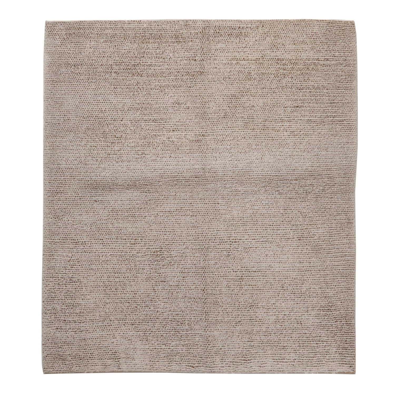 Brown Modern Wool Rug - 4'11" X 5' 3 Brown Modern Wool Rug - 4'11" X 5'