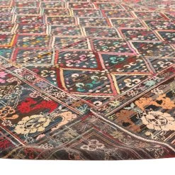 Multicolored Vintage Traditional Wool Rug - 10'7" X 14'9" 11 Multicolored Vintage Traditional Wool Rug - 10'7" X 14'9" -Home Comprehensive Shop 1597511