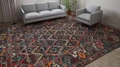 Multicolored Vintage Traditional Wool Rug - 10'7" X 14'9" 13 Multicolored Vintage Traditional Wool Rug - 10'7" X 14'9" -Home Comprehensive Shop 1597511 3