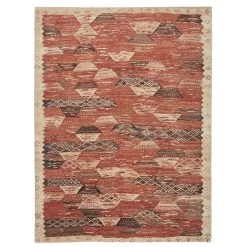 Red Wool Rug - 9' X 12'