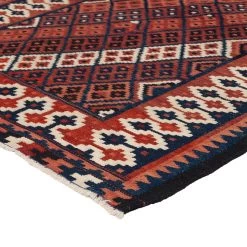 Orange Vintage Flatweave Anatolian Wool Kilim - 4' X 12' -Home Comprehensive Shop 1597766 3