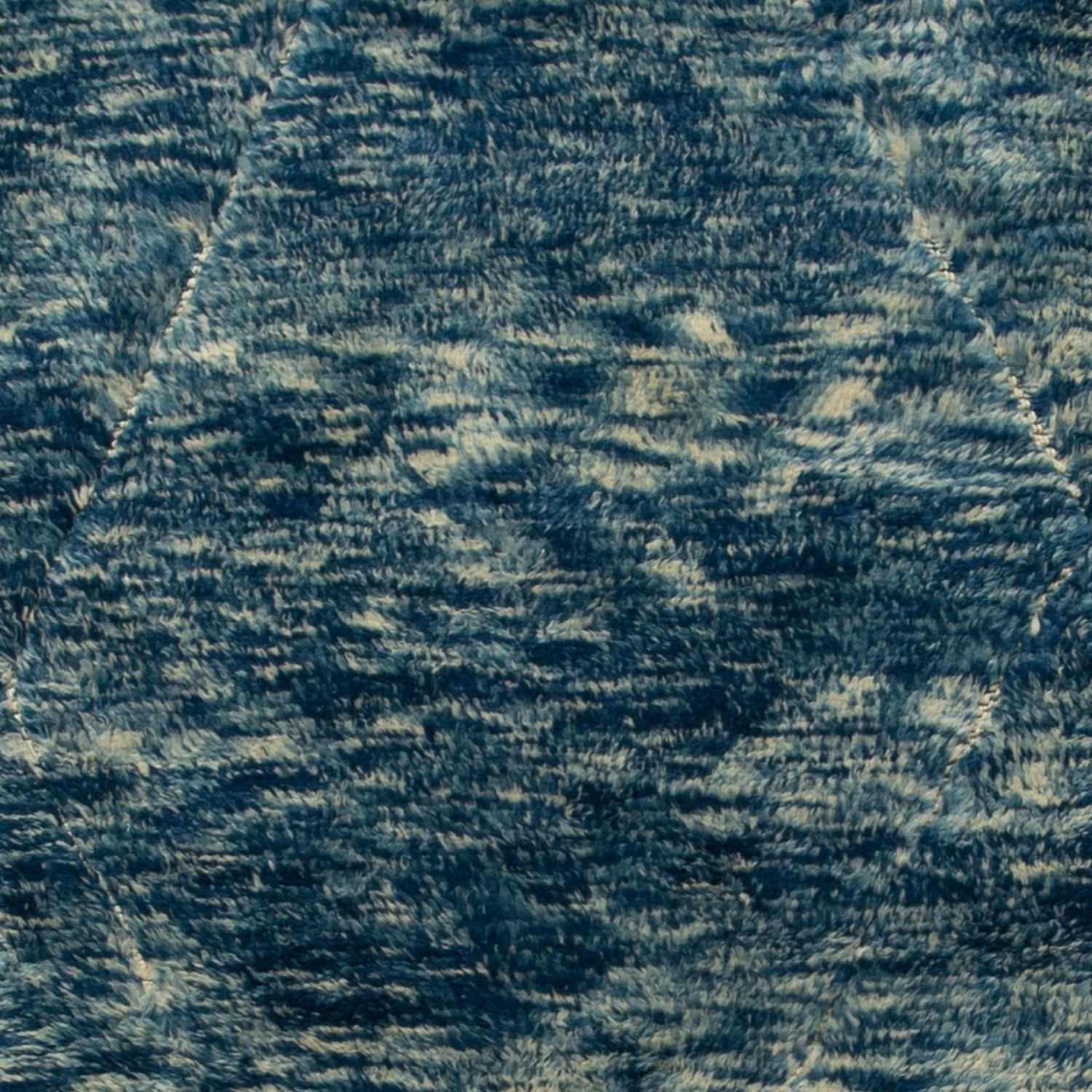 Blue Moroccan Wool Runner - 3'07" X 14'9" 4 Blue Moroccan Wool Runner - 3'07" X 14'9" - Image 2
