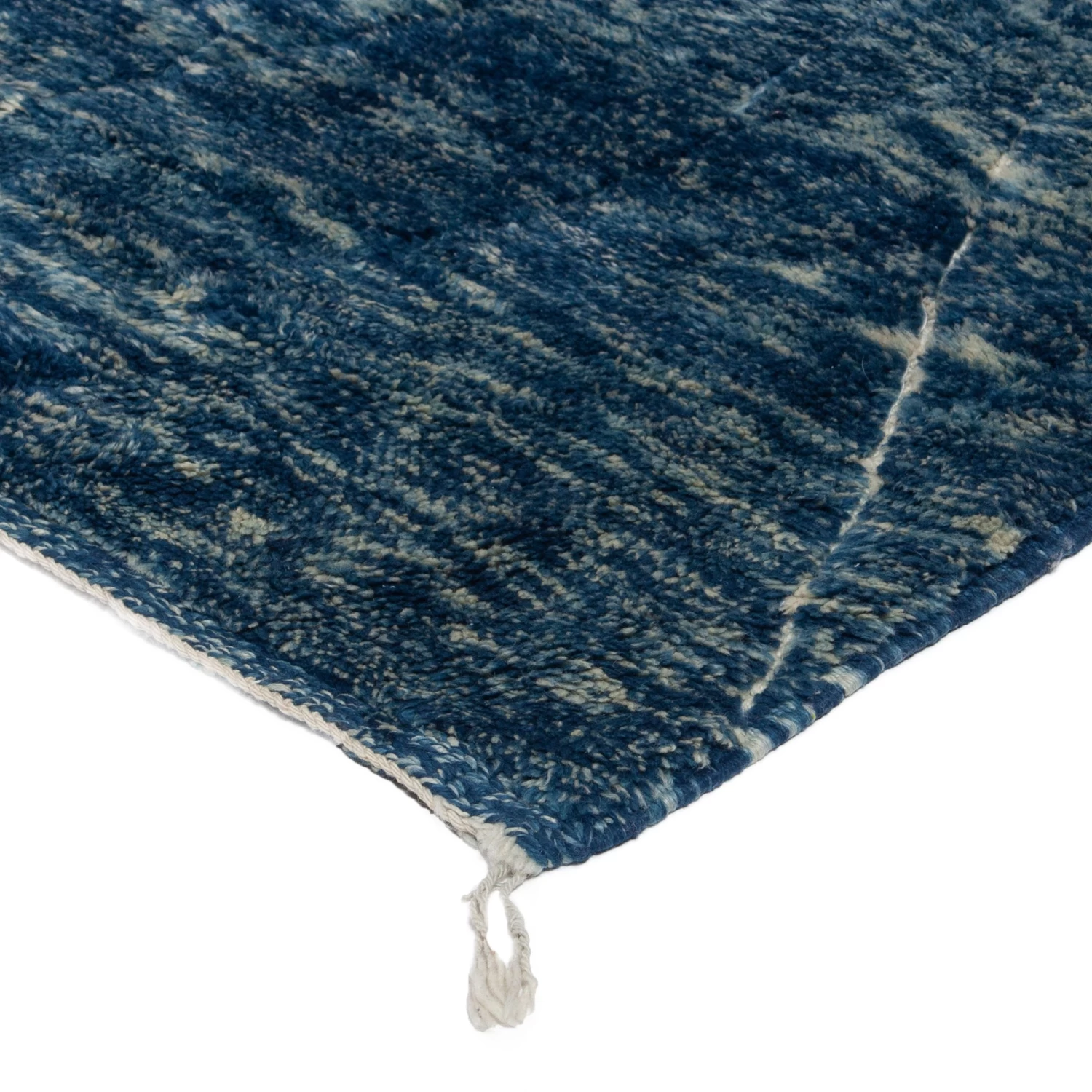 Blue Moroccan Wool Runner - 3'07" X 14'9" 5 Blue Moroccan Wool Runner - 3'07" X 14'9" - Image 3