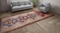 Pink Vintage Wool Runner - 5'6" X 13' 13 Pink Vintage Wool Runner - 5'6" X 13' -Home Comprehensive Shop 1599113 3