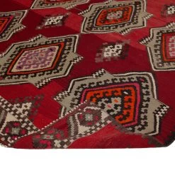 Red Red Vintage Traditional Turksih Wool Rug - 5'7" X 10' 13 Red Red Vintage Traditional Turksih Wool Rug - 5'7" X 10' -Home Comprehensive Shop 1599116 4