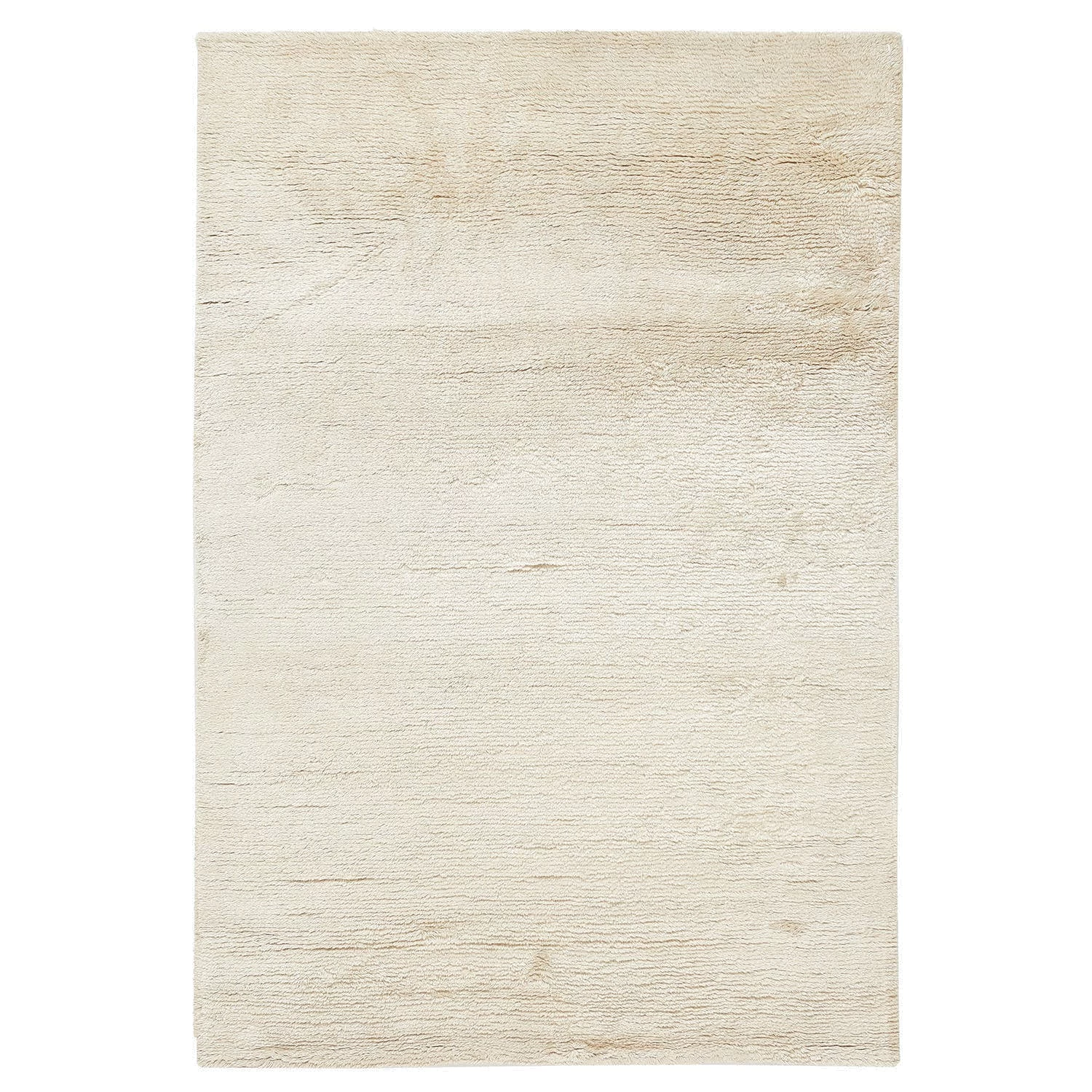 White Textured Cashmere And Wool Rug - 6' X 9' 3 White Textured Cashmere And Wool Rug - 6' X 9'