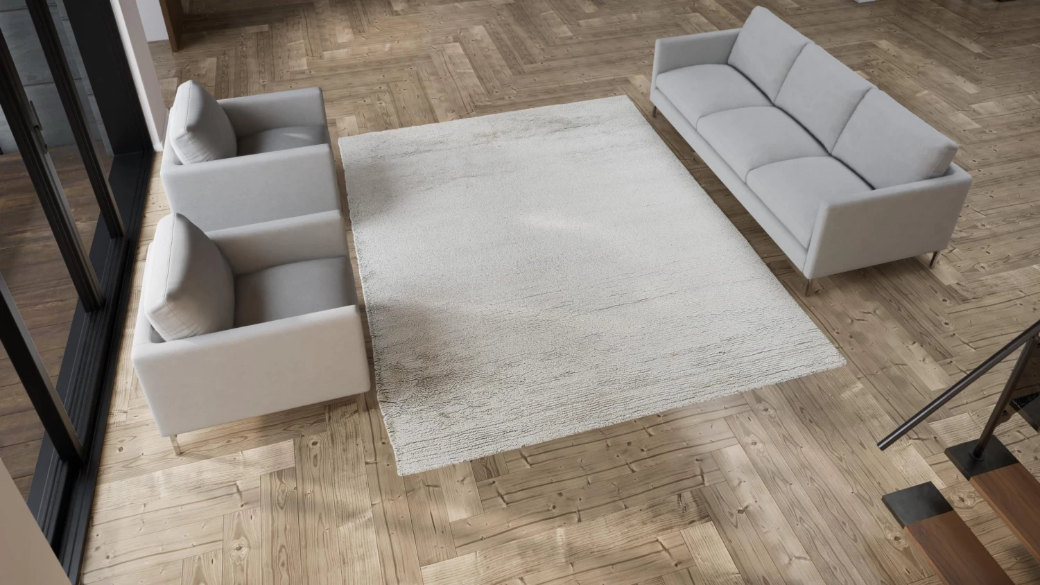 Silver Plush Wool Rug - 8' X 10' 8 Silver Plush Wool Rug - 8' X 10' - Image 6