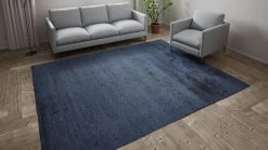 Blue Textured Cashmere And Wool Rug - 8'x 10' 13 Blue Textured Cashmere And Wool Rug - 8'x 10' -Home Comprehensive Shop 1599390 3