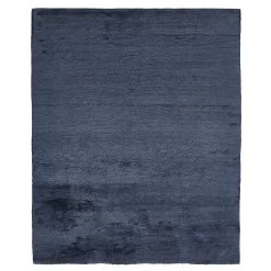 Blue Textured Cashmere And Wool Rug - 8'x 10'