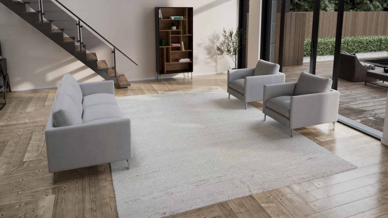 Grey Textured Cashmere And Wool Rug - 10' X 14' 5 Grey Textured Cashmere And Wool Rug - 10' X 14' - Image 3