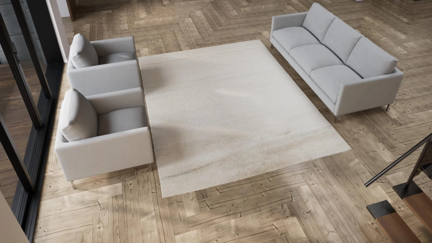 White Textured Wool Rug - 8' X 10' 9 White Textured Wool Rug - 8' X 10' - Image 7