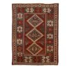 Red And Blue Vintage Traditional Anatolian Wool Rug - 3'8" X 4'9" 1 Red And Blue Vintage Traditional Anatolian Wool Rug - 3'8" X 4'9" -Home Comprehensive Shop 1600287 1