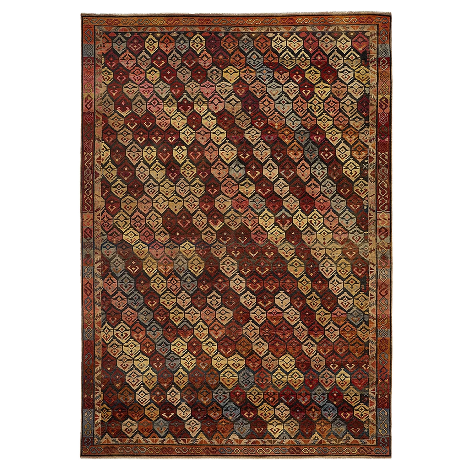 Multi Traditional Wool Rug - 9'11" X 14'2" 3 Multi Traditional Wool Rug - 9'11" X 14'2"