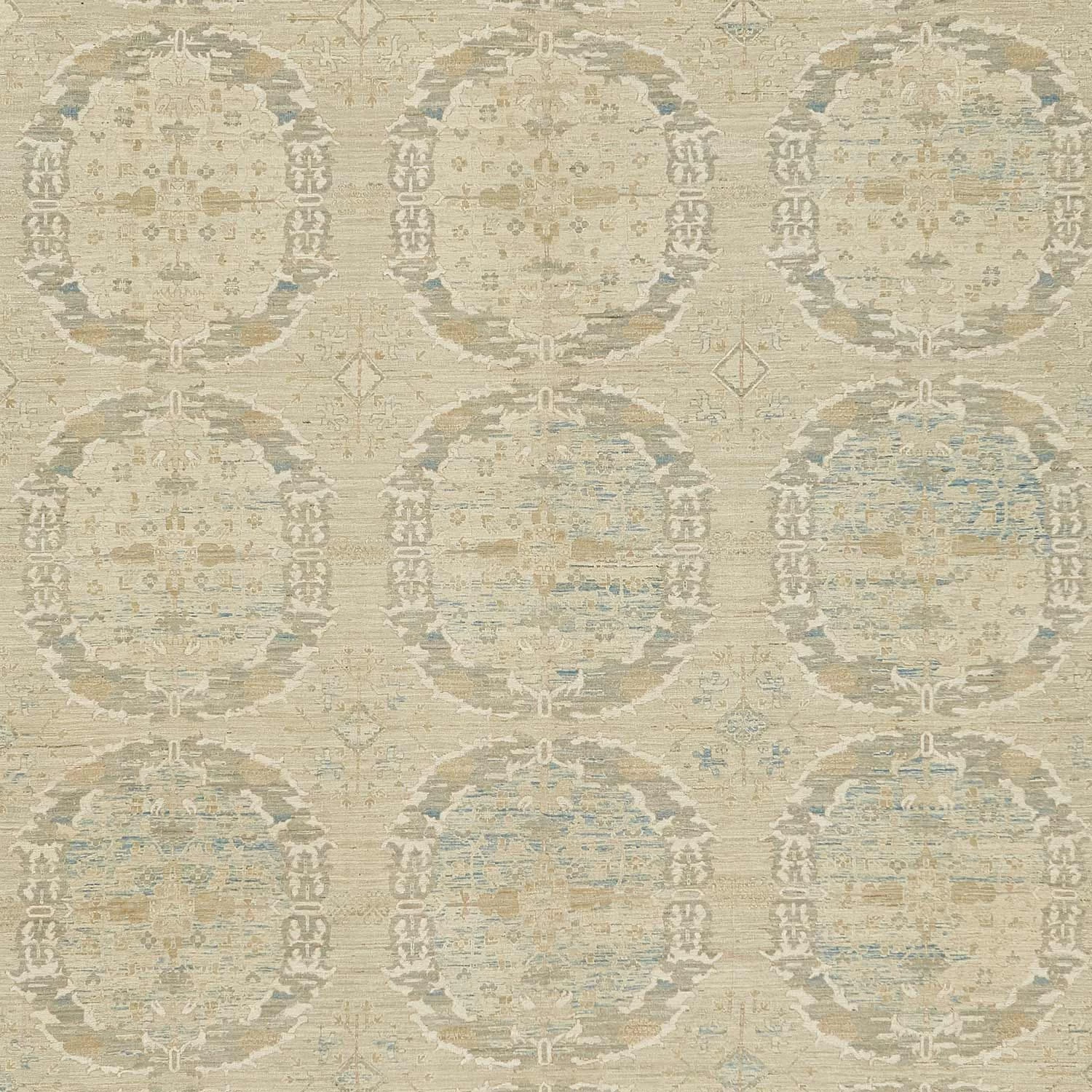 Neutral Traditional Wool Rug - 9'8" X 13' 4 Neutral Traditional Wool Rug - 9'8" X 13' - Image 2