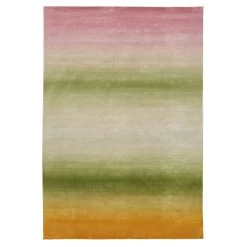 Multicolored Modern Silk Rug - 6' X 9'