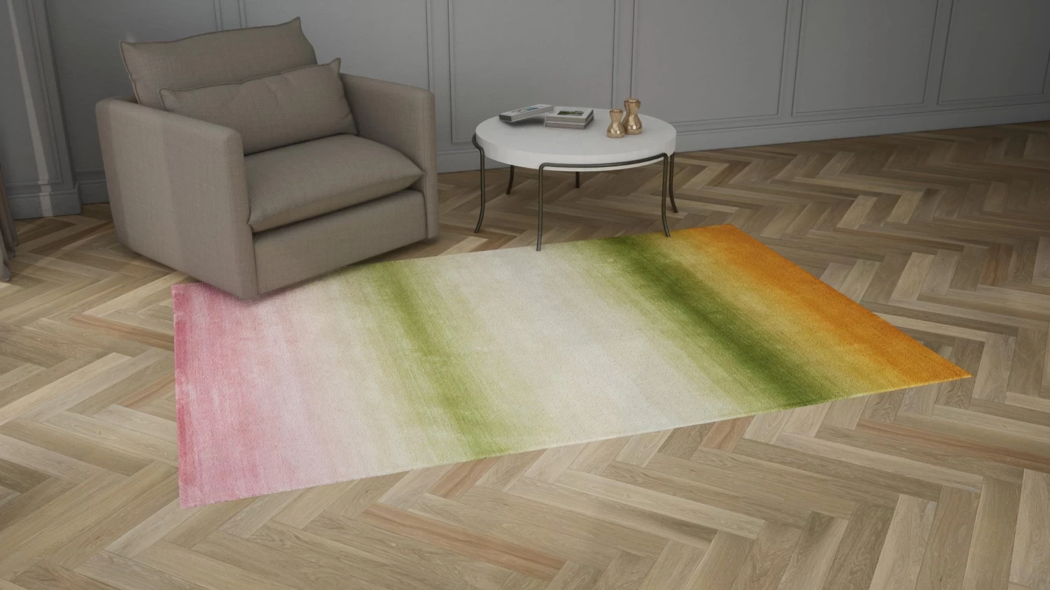 Multicolored Modern Silk Rug - 6' X 9' 6 Multicolored Modern Silk Rug - 6' X 9' - Image 4