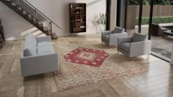 Red Vintage Tradtional Sabideh Wool Rug - 9'1" X 12'2" 8 Red Vintage Tradtional Sabideh Wool Rug - 9'1" X 12'2" -Home Comprehensive Shop 1603104 1