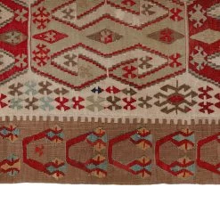 Brown Multicolored Vintage Wool Kilim Rug - 6'1" X 13' 14 Brown Multicolored Vintage Wool Kilim Rug - 6'1" X 13' -Home Comprehensive Shop 1604171 5