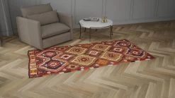 Red Vintage Flatweave Wool Rug - 4'7" X 9'2" -Home Comprehensive Shop 1604176 3 56617530 75f4 4ea3 b3bb 3d1387525544